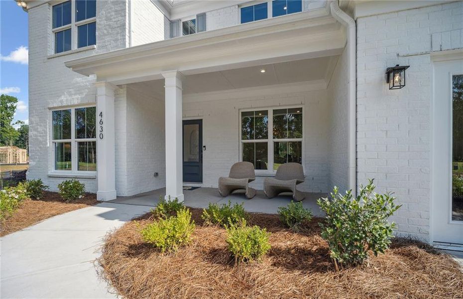 Exterior details and patio area of a home in Rose Creek, Cumming (Image 4). Exterior details and patio area of a home in Rose Creek, Cumming (Image 4).