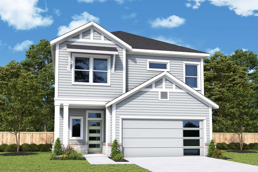 Representative exterior photo of a completed home built from the The Percy by David Weekley Homes in Nexus – Park Collection, Gallatin, TN (Image 2).