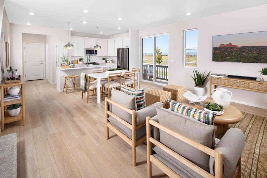 Representative furnished interior of a home built from the 2 by Risewell Homes in Woodrose at Painted Prairie, Aurora (Image 11). Representative furnished interior of a home built from the 2 by Risewell Homes in Woodrose at Painted Prairie, Aurora (Image 11).