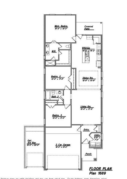 2D floor plan layout of this home in River Ranch, Dayton, TX (Image 5).