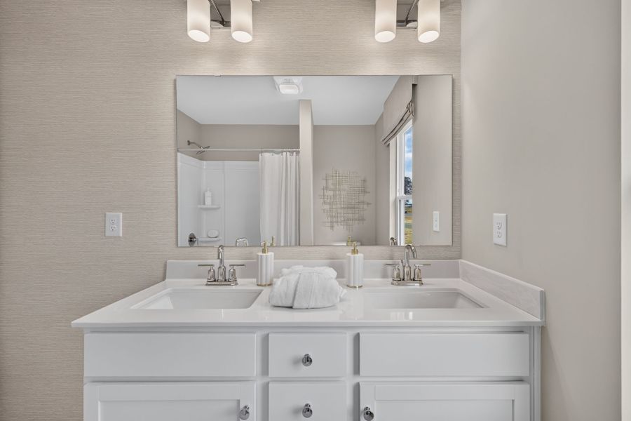 Furnished interior view inside a new home in The Ridge Townhomes, Monroe (Image 28).