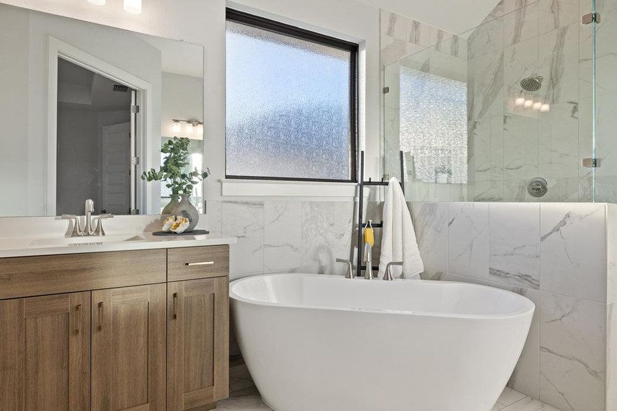 Furnished interior view inside a new home in Sweetwater, Austin (Image 10).