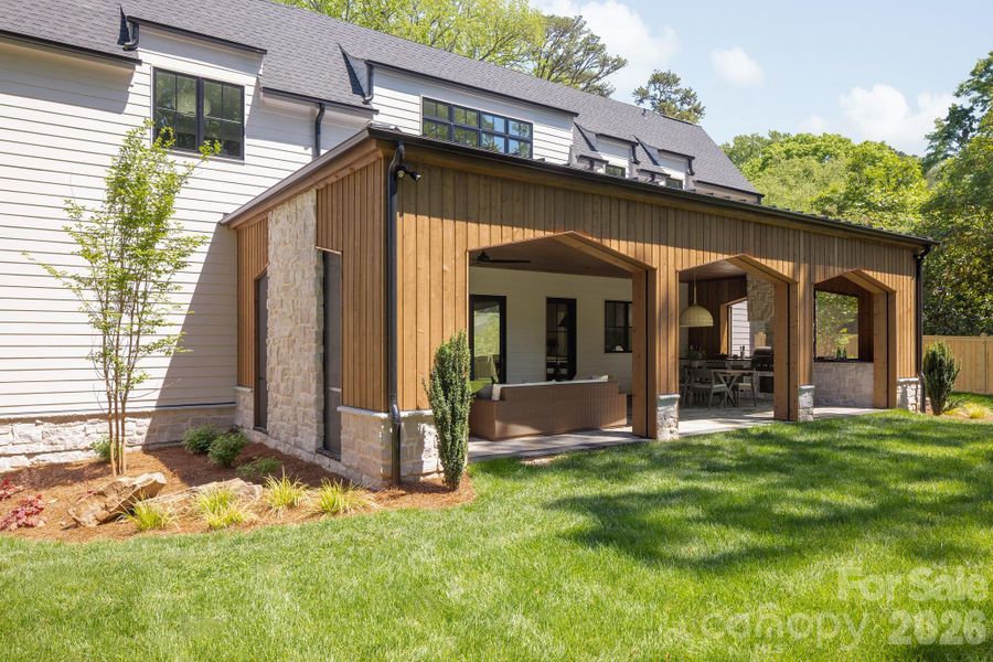 Exterior details and patio area of a home in , Charlotte (Image 27).