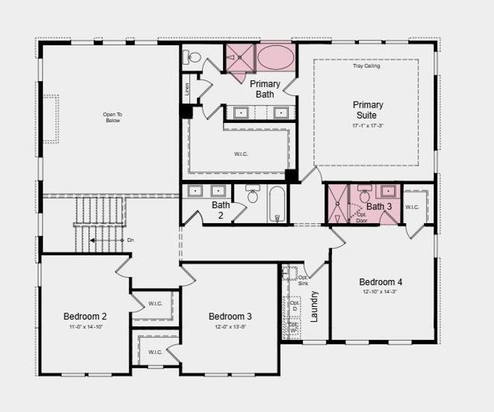2D floor plan layout of this home in Stratford Hills, Ball Ground, GA (Image 4).