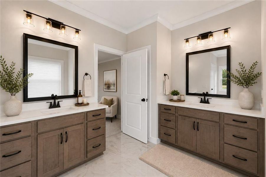 Furnished interior view inside a new home in The Tillery, Marietta (Image 12).
