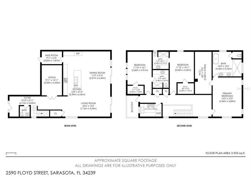 2D floor plan layout of this home in , Sarasota, FL (Image 4).
