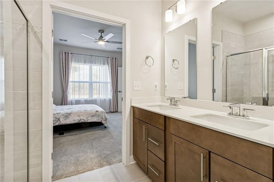 Furnished interior view inside a new home in , Hoschton (Image 32).