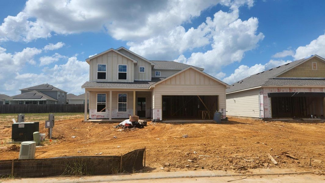 In-progress construction of a new home in Caney Mills, Conroe, TX (Image 34).
