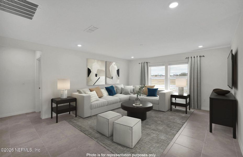 Furnished interior view inside a new home in Wells Landing, Jacksonville (Image 8).