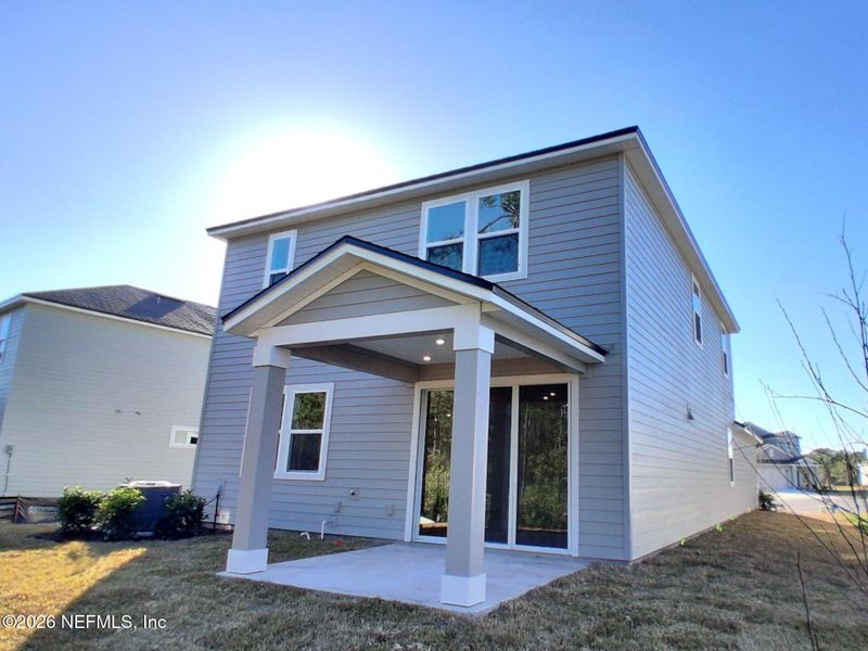 Exterior details and patio area of a home in Seminole Palms, Palm Coast (Image 4). Exterior details and patio area of a home in Seminole Palms, Palm Coast (Image 4).