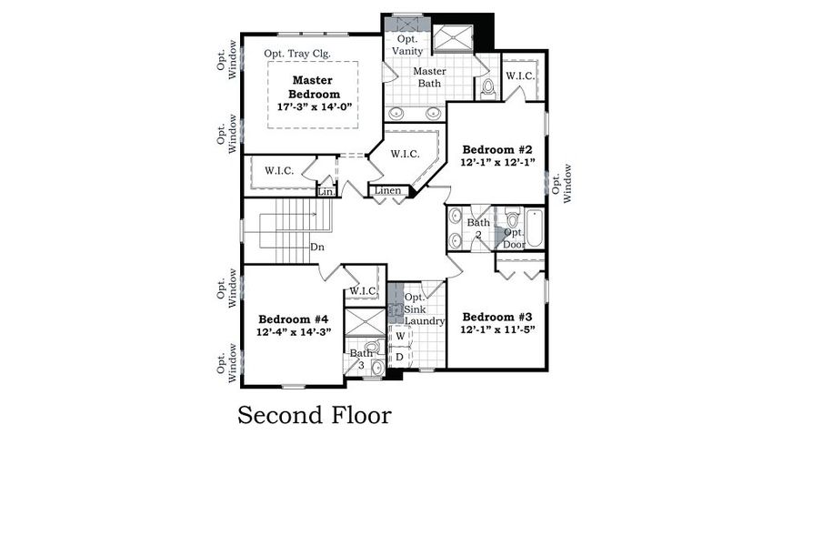 2D floor plan layout for the The Chesterfield by Norfolk Homes in Valleys, Jackson, MI (Image 6).