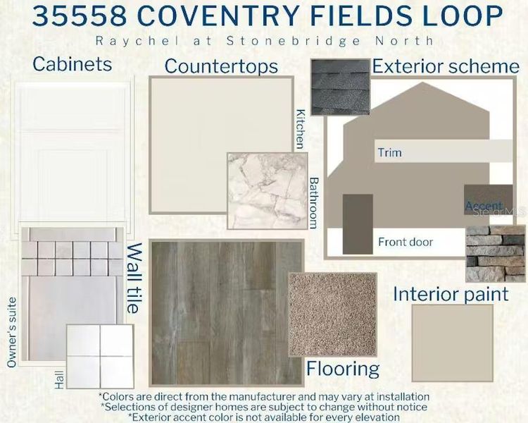Sample of building materials used in homes in Stonebridge North, Zephyrhills (Image 3).