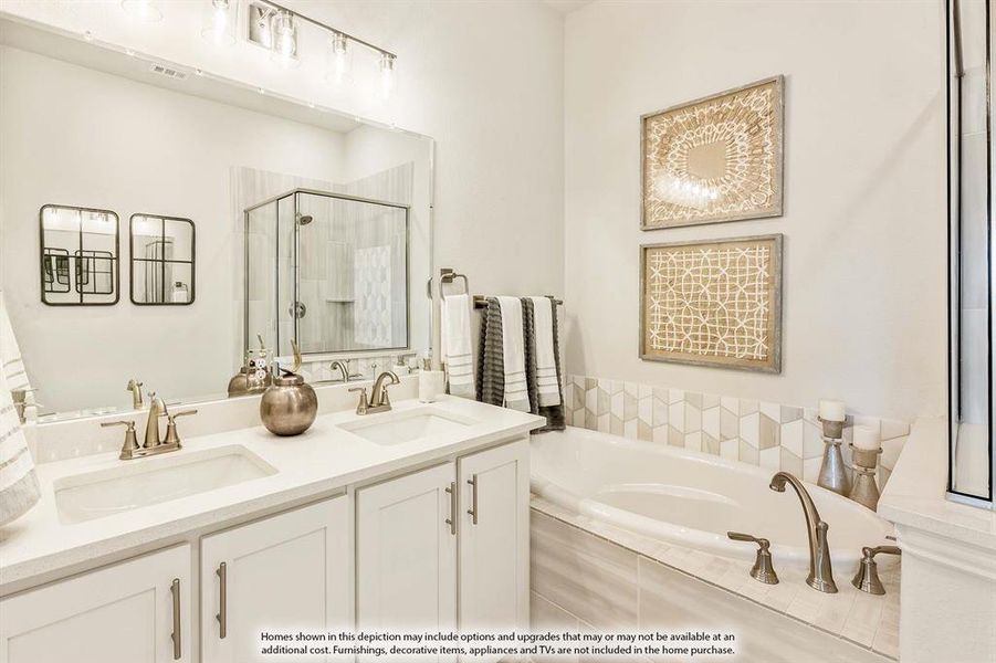 Furnished interior view inside a new home in ArrowBrooke, Aubrey (Image 29).