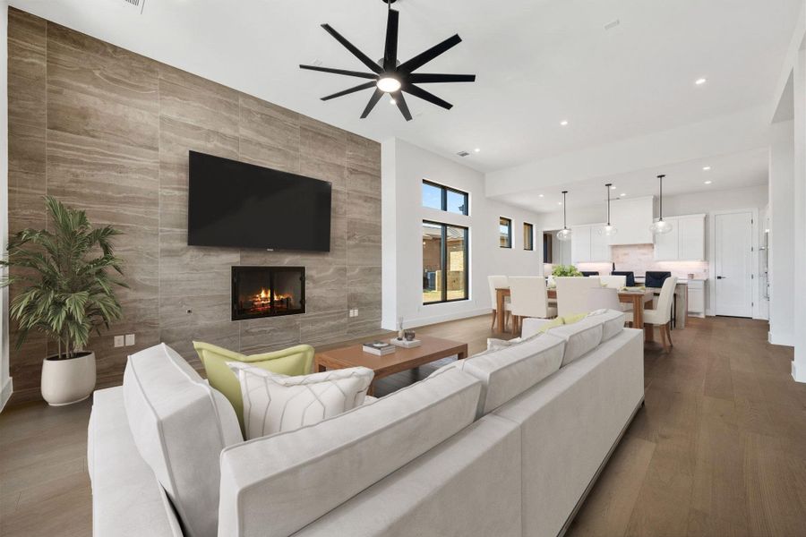 Furnished interior view inside a new home in Lakecliff on Lake Travis, Spicewood (Image 4).