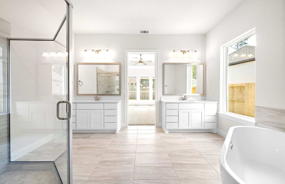 Representative furnished interior of a home built from the 3300 by Ravenna Homes in Bridgeland 50′, Cypress (Image 14).