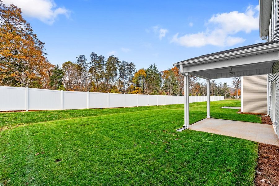 Exterior details and patio area of a home in Hanes Lake, Winston-Salem (Image 4). Exterior details and patio area of a home in Hanes Lake, Winston-Salem (Image 4).