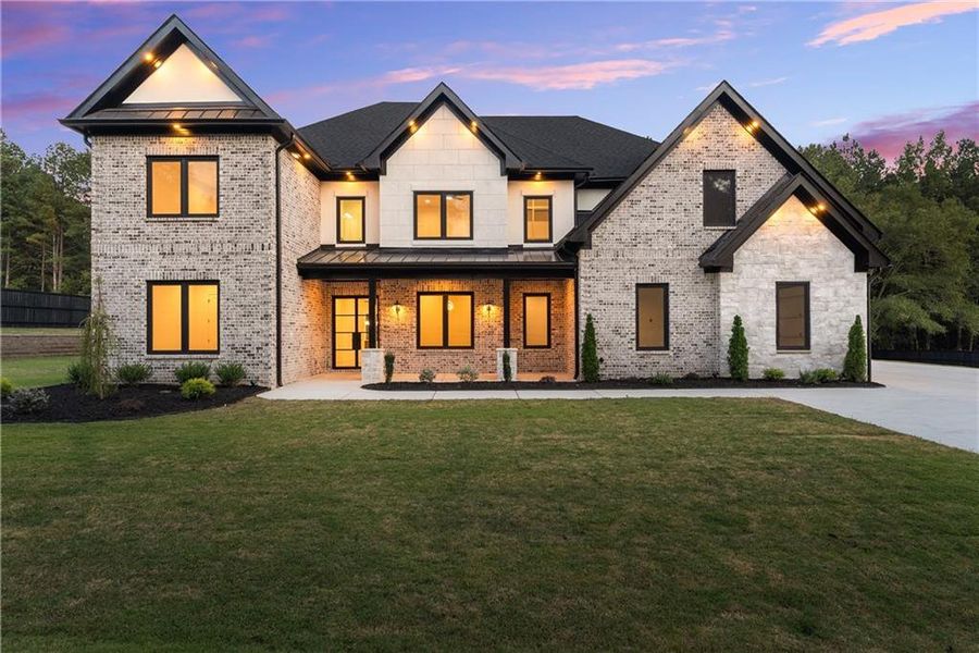 Front exterior of a new home in , Hoschton, GA, highlighting curb appeal (Image 33).