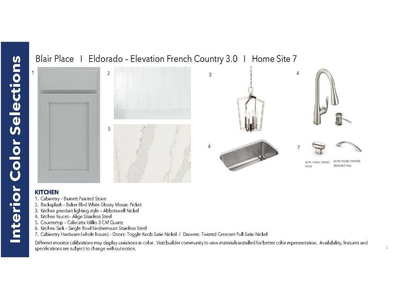 Interior Color Selections Interior Color Selections