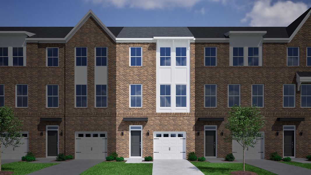 Representative exterior photo of a completed home built from the Daphne 3-Story 1-Car Garage - Vanguard Collection by Mungo Homes in Vista at Cane Bay, Summerville, SC (Image 5).