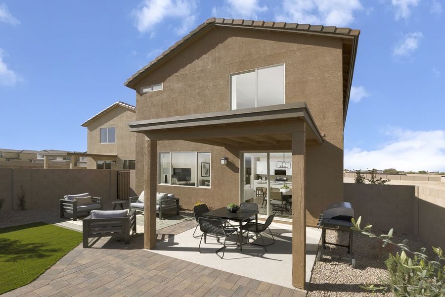 Representative exterior details of a home built from the 2467 Modeled by KB Home in Mirador Point, Tucson (Image 3).