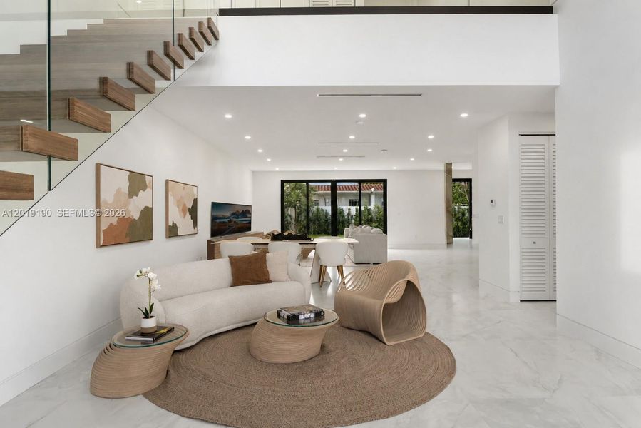 Furnished interior view inside a new home in , Miami (Image 19).
