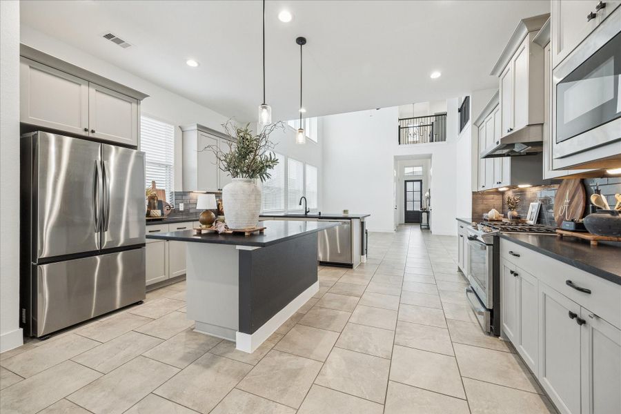 Furnished interior view inside a new home in Elyson, Katy (Image 5).