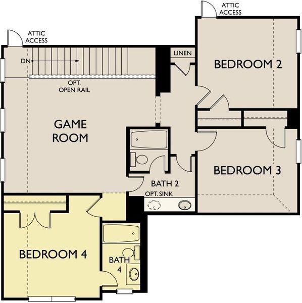 2D floor plan layout of this home in Berry Creek Highlands, Georgetown, TX (Image 4). 2D floor plan layout of this home in Berry Creek Highlands, Georgetown, TX (Image 4).