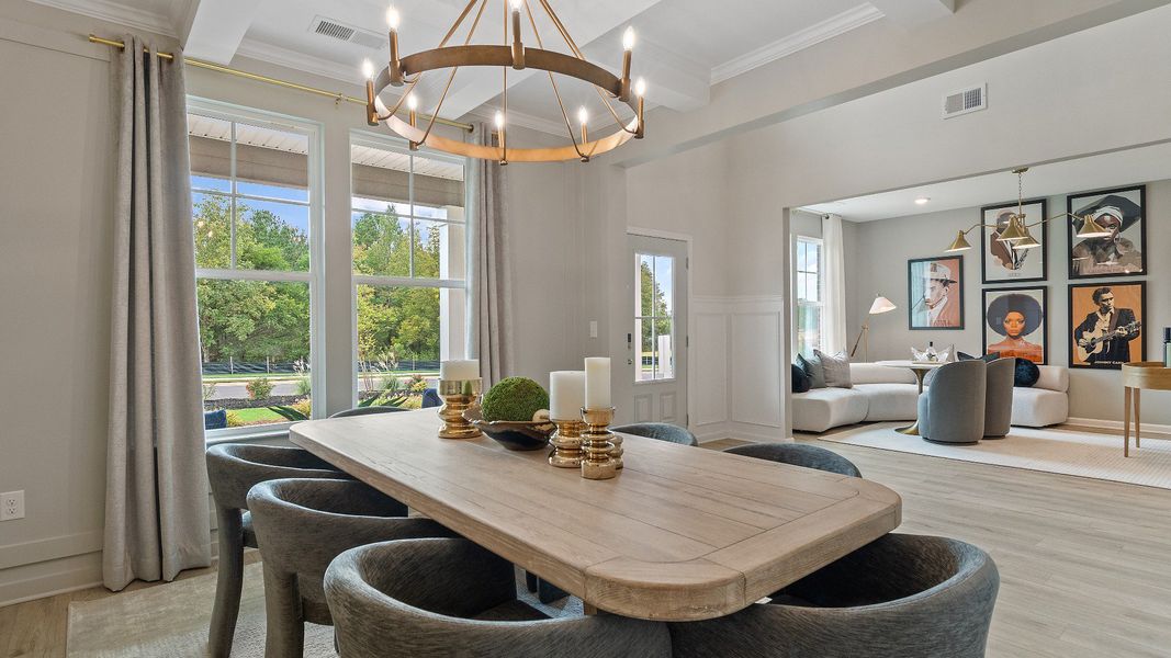 Furnished interior view inside a new home in Cambria at Traditions, Hampton (Image 8). Furnished interior view inside a new home in Cambria at Traditions, Hampton (Image 8).