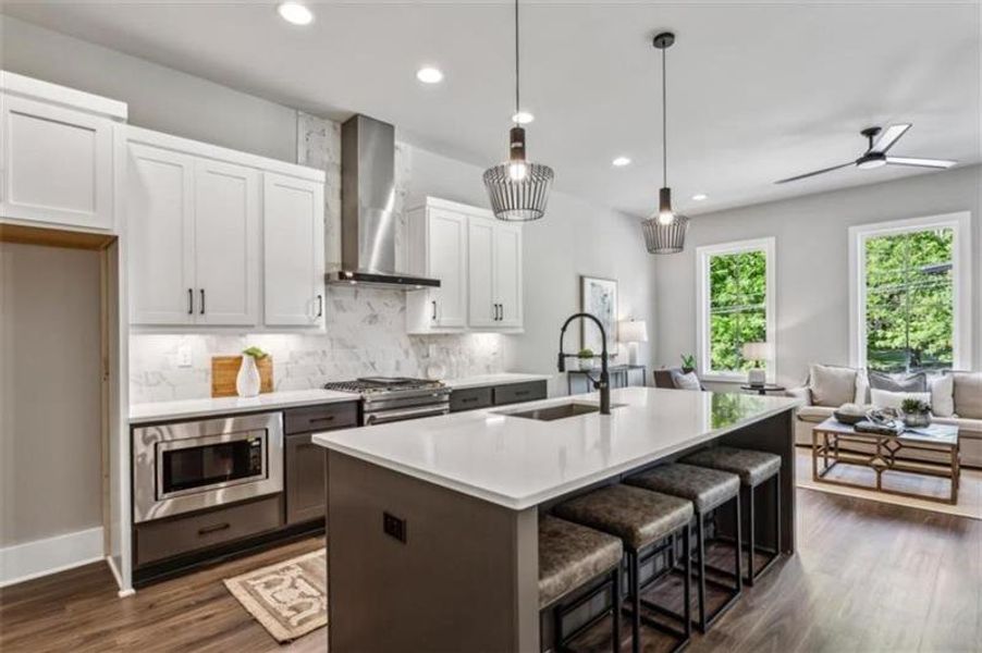 Furnished interior view inside a new home in , Atlanta (Image 8). Furnished interior view inside a new home in , Atlanta (Image 8).