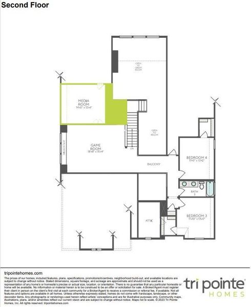 2D floor plan layout of this home in Woodson’s Reserve, Spring, TX (Image 3). 2D floor plan layout of this home in Woodson’s Reserve, Spring, TX (Image 3).