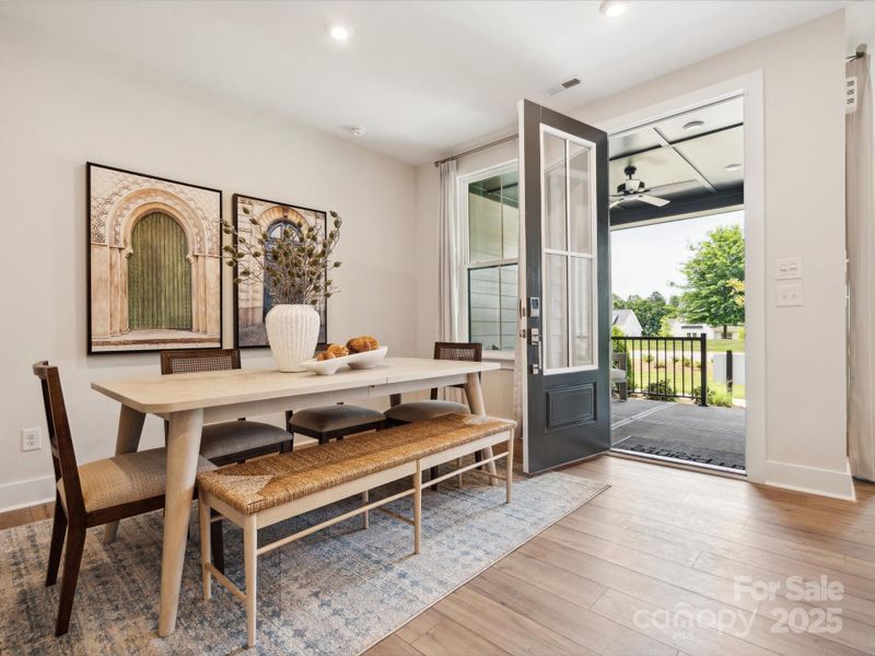 Front entry leading to dining space. *Model Photos | Actual finishes, structural selections, and orientation may vary.