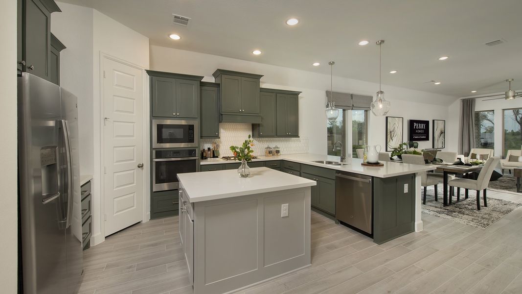 Furnished interior view inside a new home in Briggs Ranch, San Antonio (Image 48).