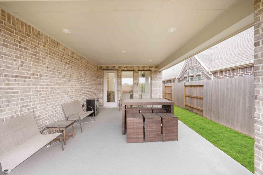 Exterior details and patio area of a home in Marvida 55' - Gated, Cypress (Image 24).