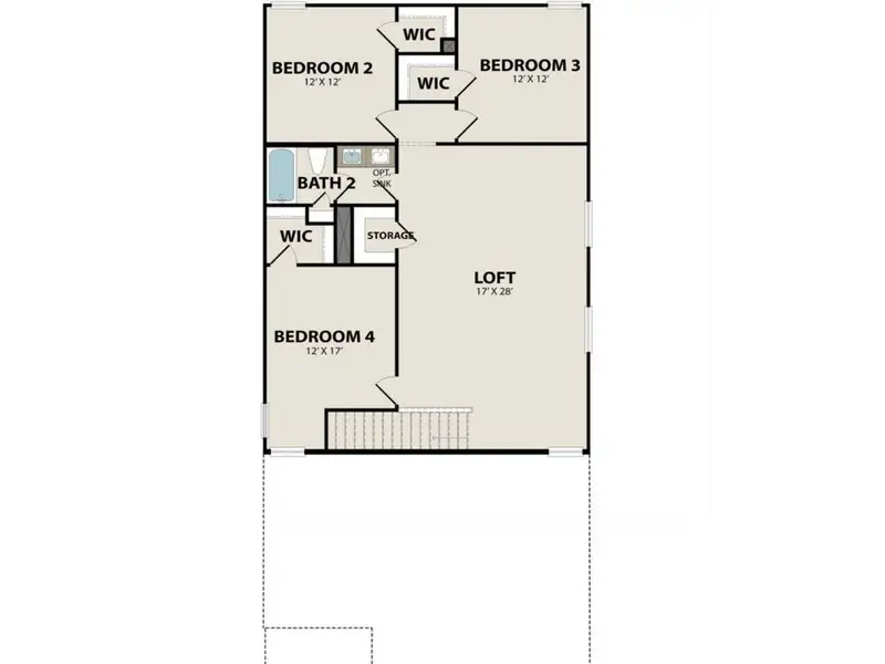 2D floor plan layout of this home in Sunterra, Katy, TX (Image 4).
