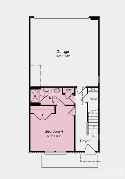 Lower Level Floor Plan -  Additional Highlights Include: secondary bedroom with full bath in place of a flex room and half bath and upgraded shower with ledge in the primary bath