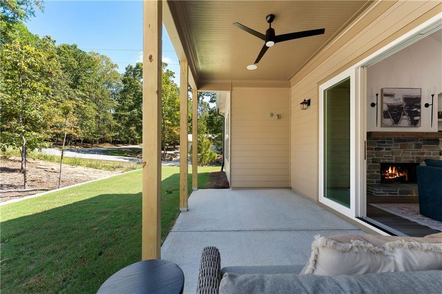Exterior details and patio area of a home in , Waleska (Image 4).
