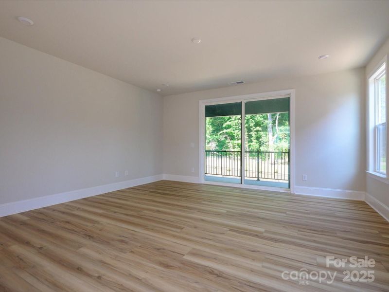 Great Room Featuring Sliding Glass Doors.