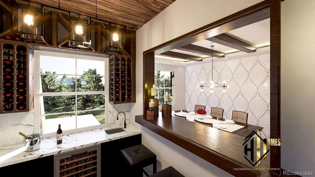 Modern bar and wine storage Modern bar and wine storage