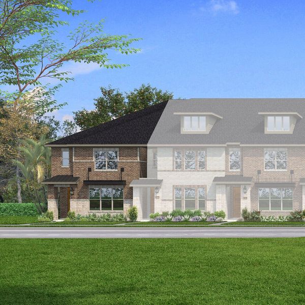 Representative exterior photo of a completed home built from the Bridgeport by Mattamy Homes in Bayside, Rowlett, TX (Image 9).