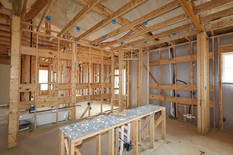 In-progress construction of a new home in Two Step Farm 42', Montgomery, TX (Image 8).