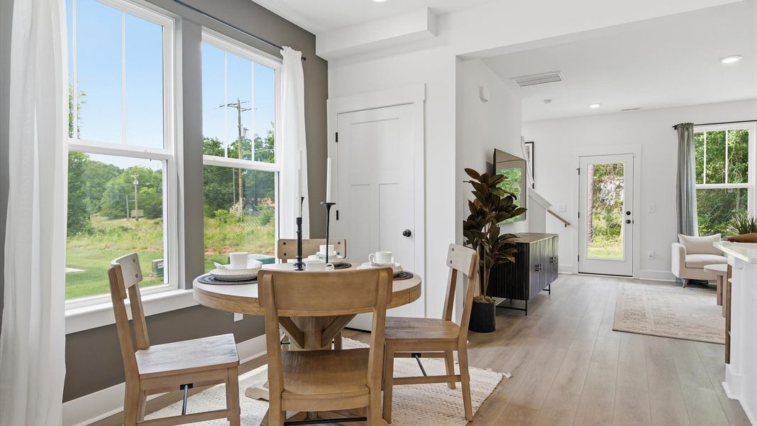Open-concept breakfast area of The Churchill Design with thoughtful flow—perfect for entertaining in this first-class home