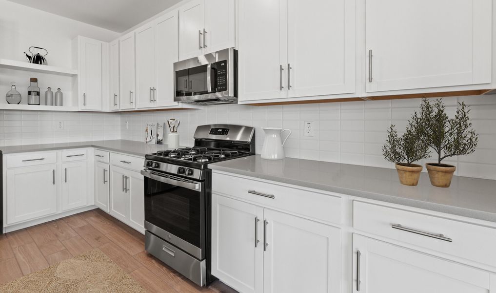 Kitchen with stainless steel appliances Kitchen with stainless steel appliances