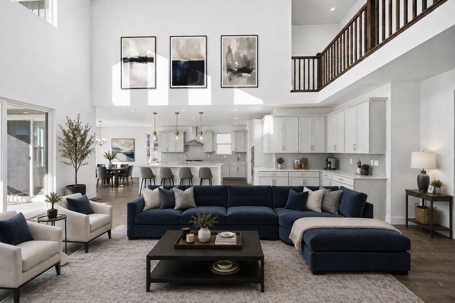 Furnished interior view inside a new home in Trailstone, Arvada (Image 5).