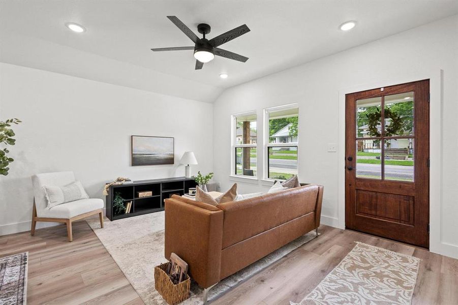 Furnished interior view inside a new home in , Wolfe City (Image 6). Furnished interior view inside a new home in , Wolfe City (Image 6).
