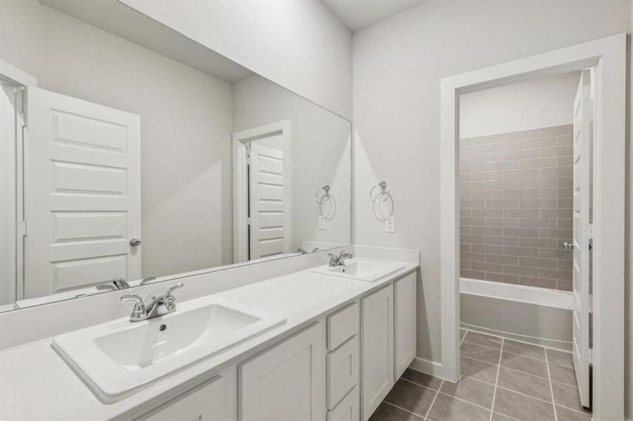 Bathroom in the Winters home plan by Trophy Signature Homes – REPRESENTATIVE PHOTO Bathroom in the Winters home plan by Trophy Signature Homes – REPRESENTATIVE PHOTO