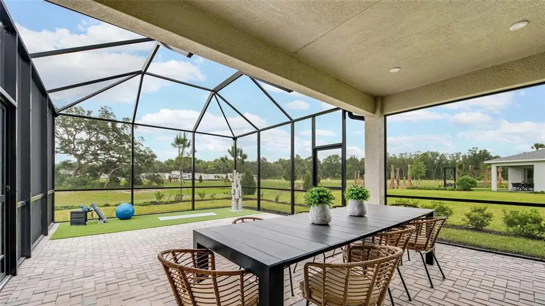 Exterior details and patio area of a home in Cresswind DeLand, Deland (Image 4).