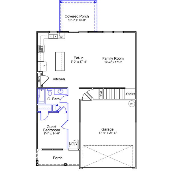2D floor plan layout of this home in Six Oaks, Summerville, SC (Image 2). 2D floor plan layout of this home in Six Oaks, Summerville, SC (Image 2).