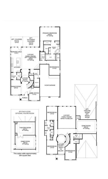 2D floor plan layout of this home in Candela, Richmond, TX (Image 2).