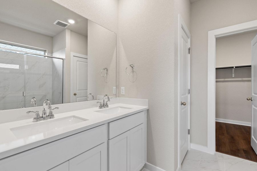 Primary Bath retreat with dual vanities Primary Bath retreat with dual vanities