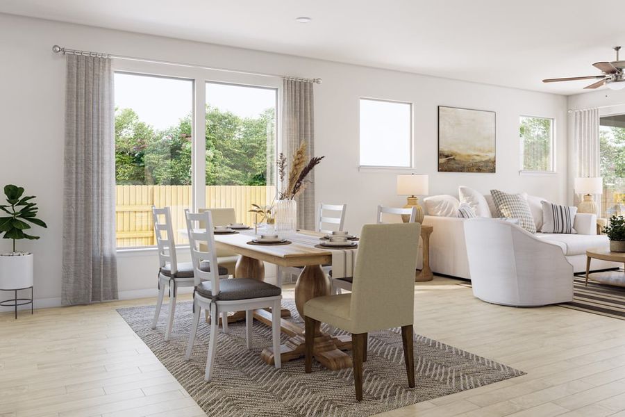Representative furnished interior of a home built from the Arbor by Tri Pointe Homes in Terrace Collection at Heritage, Dripping Springs (Image 9).